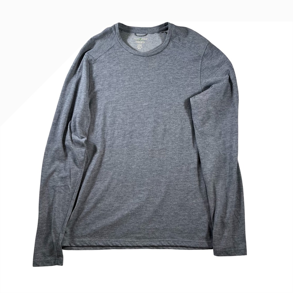 Toad&Co Mens Debug Lightweight LS‎ Crew Neck Shirt Size Large Insect Shield
